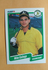 1990 FLEER Baseball Card Mike Gallego Oakland Athletics #7