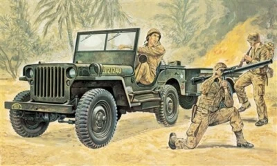 1:35 Italeri Willys Jeep Kit IT0314 Modellino - Immagine 1 di 2