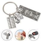 $100 Bill Keychain USA Patriotic Souvenir Gift Silver Money Tree Key Ring