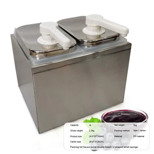 2L Ketchup Dispenser Sauce Pump Station Condiment Dispenser Stainless Steel USA - Picture 1 of 9