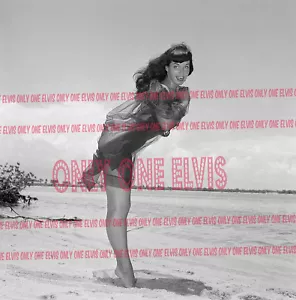 1954 BETTIE PAGE 12x12 LARGE Photo "QUEEN OF PIN-UPS" SEXY SHOT at the BEACH - Picture 1 of 1