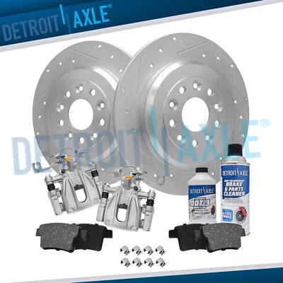 Rotores traseros perforados pinzas y pastillas de freno para Ford Taurus Freestyle Montego Sable Foto 1 de 4