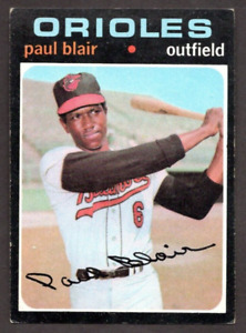 1971 Topps #53 Paul Blair Orioles VG 3/16" surface bump bottom left