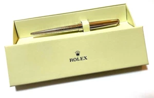 [Exc+5]ROLEX Novelty Caran d'Ache Silver Steel Twisted Ballpoint Pen wz/Box Rare - Picture 1 of 14