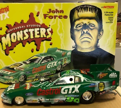 John Force Castrol GTX / Frankenstein 2000 Mustang Divertente Auto 1:24 Scala - Immagine 1 di 4