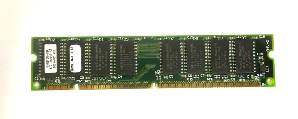 VINTAGE TESTED KINGSTON KTC-2428 16 MEG DIMM 168 PIN DIMM MEMORY USOFF2-MEM1BX1 - Image 1 of 2