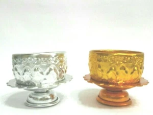 Thai tradition Water Bowl Gold Silver with tray pedestal worship to Buddha - Picture 1 of 11