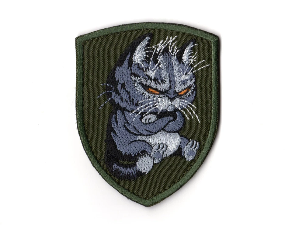 Ukrainian Army Morale Patch | Evil Cat Angry Warrior Armed Forces of Ukraine AFU - Image 1 of 1