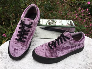 vans old skool negras terciopelo