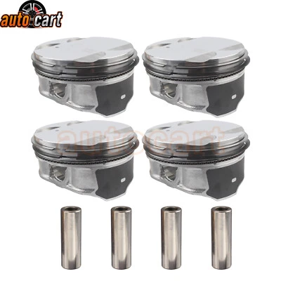 4 Set Engine Piston & Rings Kit For Pontiac G5 G6 Solstice Chevy Malibu 2.4L L4 - Image 1 of 4