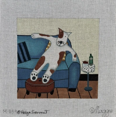 Maggie & Co M-859 Pooped Puppy Helga Sermat 8x8 手绘针绣帆布 — 第 1/3 张图片