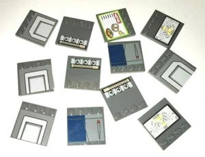 LEGO® Basic 12 Stück Platten Fliesen Plates mit Kleber neu-dunkelgrau 4x4 #6179 - Bild 1 von 1