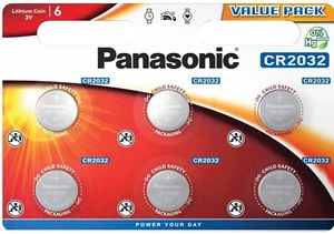6 Panasonic CR2032 3V Batterie 2032 Batterien Knopfzelle Anhänger Spielzeug - Bild 1 von 1