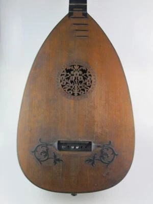 Large Antique 19th Century German Lute Guitar Circa 1890 Wandervogel - Image 1 of 4