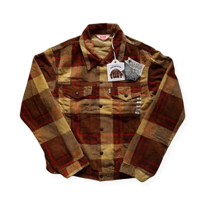 Nuevo con etiquetas Camionero de franela a cuadros M Repro FW20 ropa vintage Levi's LVC - Imagen 1 de 10