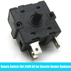 3Pin Rotary Switch 16A 250V AC for Electric Heater Radiator Replacement Parts IS