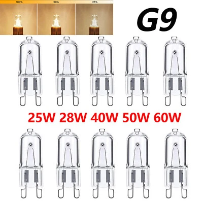 10X G9 G4 Halogen Clear Capsule Bulbs 10W 20W 25W 40W 50W 60W Watt Replace Lamp - Image 1 of 4