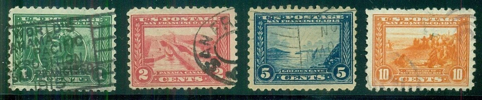 US #401-4, 1¢ - 10¢ p. 10, used, VF, Scott $97.50 - Image 1 of 1