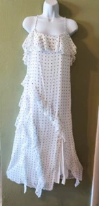 WILD FABLE Damen Maxikleid ärmellos weiß/schwarz gepunktet, Größe M, Neu mit Etikett - Bild 1 von 10