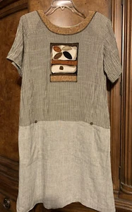 VINTAGE Naturally Yours Honolulu Women’s Dress Gray Shoulder Pad Size Medium - Picture 1 of 11