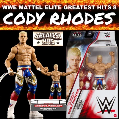 WWE MATTEL ELITE GREATEST HITS SERIE 8 CODY RHODES WRESTLING FIGUR RAW LEGENDS