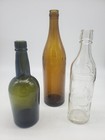 lot of 3 Antique/Vintage bottles 1 WW2 Japanese Beer Bottle, EU beer bottle, etc