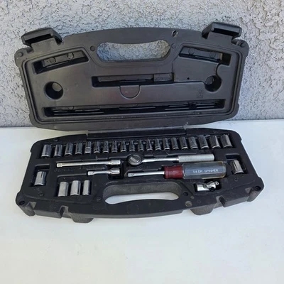 Husky 1/4" Drive Socket Set SAE Metric w/ Case – Mixed Tools – 28 Pc - Image 1 of 3