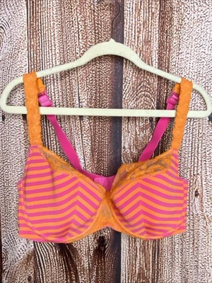 Sujetador para mujer Cacique Lane Bryant forrado francés cobertura completa rosa naranja 42DD NUEVO SIN ETIQUETAS Foto 1 de 4