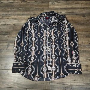 Rock and Roll Cowgirl Aztec Snap Shirt size Large Pre-owned good condition 2240 - Picture 1 of 6