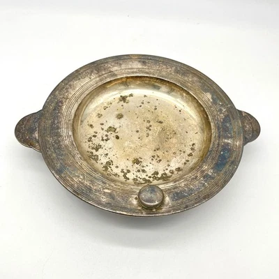 Vintage Silver Plated Warming Plate Dish Candle Warmer Trivet Serving Tray - Image 1 of 4
