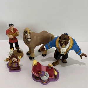 Disney Beauty And The Beast Lot Of 5 PVC Figures Cake Toppers Philippe Gaston - Picture 1 of 24