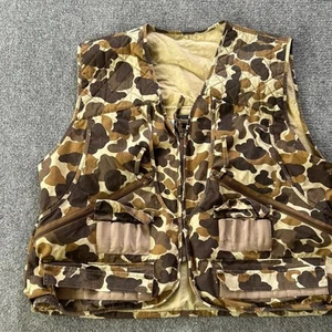 Gamehide Vest Mens Extra Large Brown Duck Camo Upland Game Bird Front Loading - Picture 1 of 12