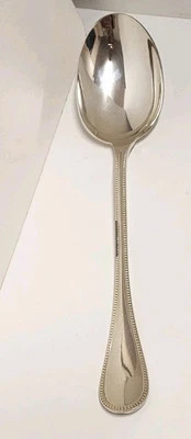 CHRISTOFLE SILVERPLATE PERLES SERVING SPOON  280MM L EXC PREOWNED  — 第 1/4 张图片