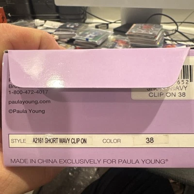 Short Wavy Clip-On Hair Piece by Paula Young #A2161 Color #38 Synthetic - Image 1 of 4