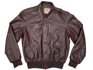 Chaqueta de cuero envejecido Golden Bear vintage para hombre talla 42 marrón hecha en EE. UU. - Imagen 1 de 10