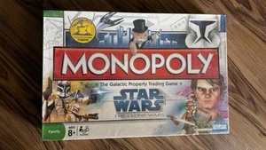 Star Wars The Clone Wars Monopoly Board Game 2008 Factory Sealed - Picture 1 of 2