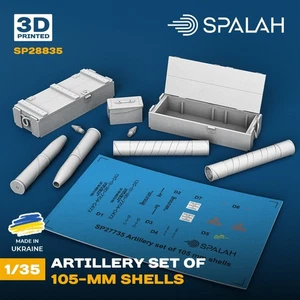 Set of scale models Artillery set of 105mm shells Scale 1:35 Spalah SP28835 - Picture 1 of 1