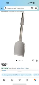 17,3 × 4,9 Zoll Vierkantschaufel Meißel - 65A Schaft Stahl Graben - Bild 1 von 4