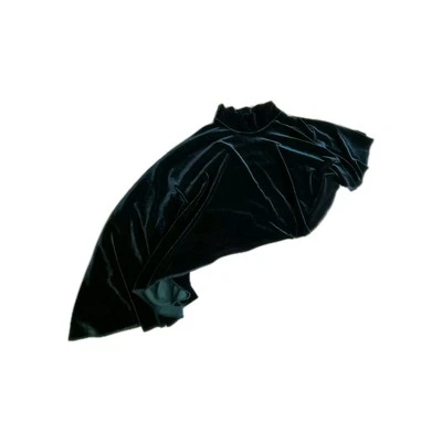 Elegant Emerald Green Velvet Asymmetrical Collared Shawl Regency Royalty Luxury - Image 1 of 4