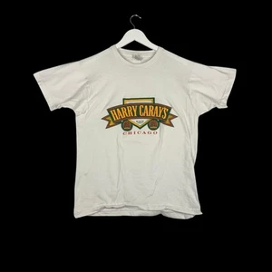 Vintage Harry Carey Restaurant Lg T-Shirt Fruit Of Tge Loom White Single Stitch  - Picture 1 of 8