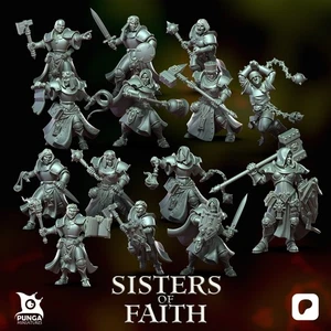 The Sisters of Faith Warband (x14)/TTRPG/Wargaming/Mordheim/Dungeons and Dragons - Picture 1 of 1