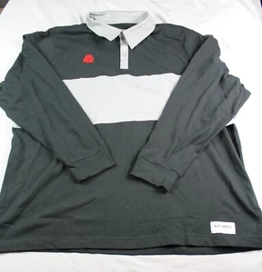 Nike Ohio State Buckeyes Long Sleeve Polo Rugby Grey Unisex SIZE M DO4715-045 - Picture 1 of 5