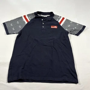 Camisa Polo Vintage Sergio Tacchini Blanco Azul Manga Corta Cuello Algodón Talla M - Imagen 1 de 10