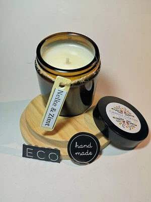 **Natürliche Sojawachskerze – Weihnachtsduft mit ökologischen Ölen** - Bild 1 von 4