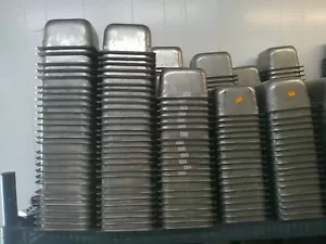 Vollrath 2220649, Set of 6 Food Pans, 22g Stainless Steel, 1/6 Size x 4", #9299 - Picture 1 of 13