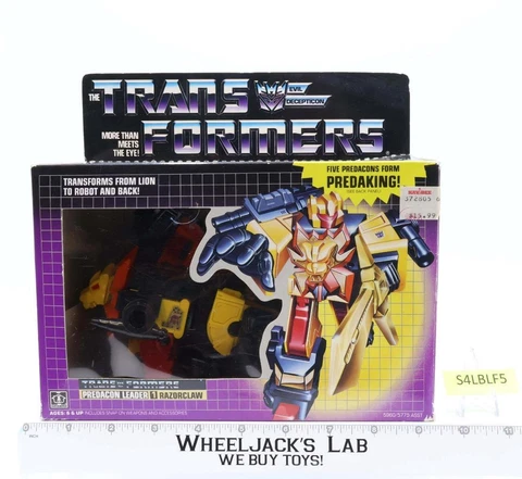 Razorclaw MIB 100% Complete 1986 Vintage Hasbro G1 Transformers Action Figure Cover