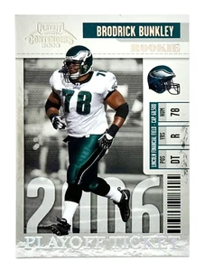 2006 Playoff Contenders Playoff Ticket #187 Brodrick Bunkley RC /25 Eagles - Picture 1 of 2