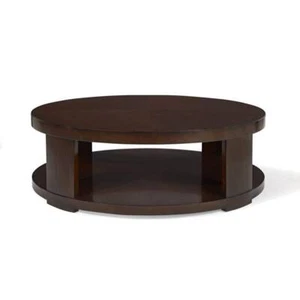 RALPH LAUREN MODERN DRUM COCKTAIL TABLE RIBBON MAHOGANY STUDY LIBRARY DINING  - Picture 1 of 1