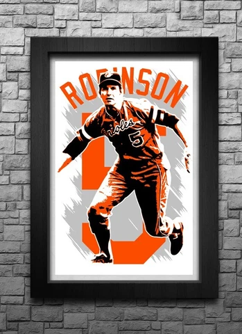 BROOKS ROBINSON art print/poster BALTIMORE ORIOLES FREE S&H! JERSEY Cover
