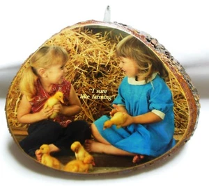 I SURE LIKE FARMING - WOODEN SLAB WALL PLAQUE 7-1/2" X 9-3/8" - Picture 1 of 4